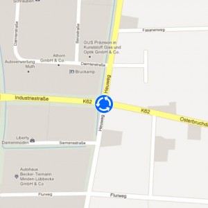 Kreuzung Industriestraße/Heuweg